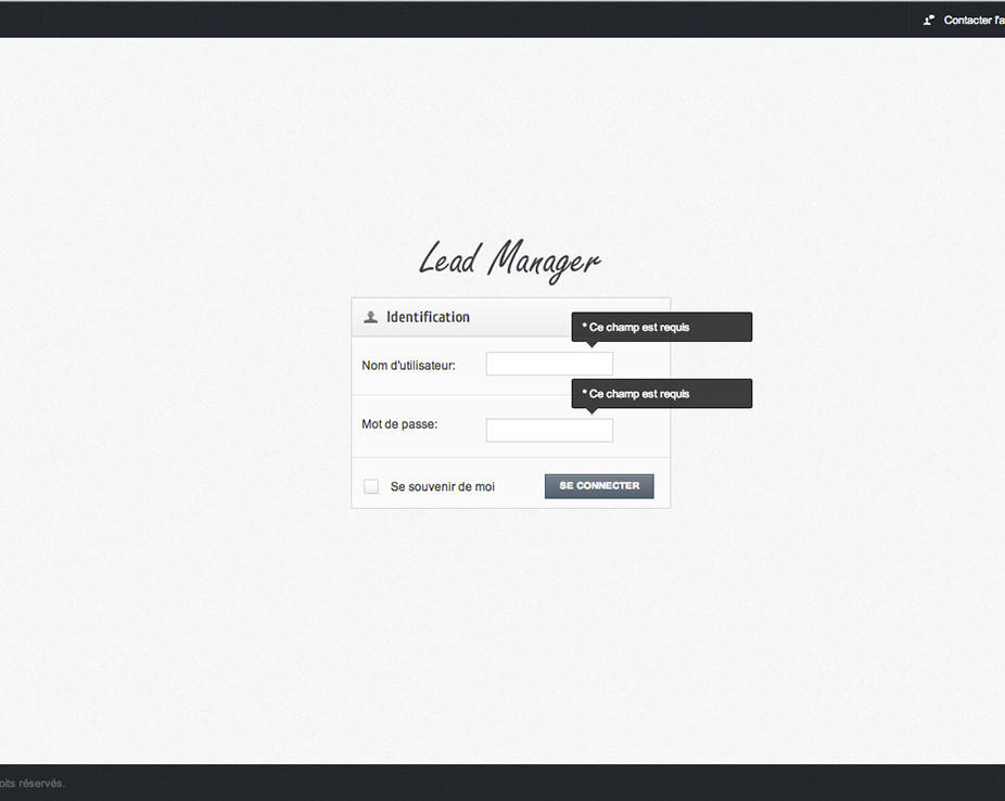 Lead Manager Web Application